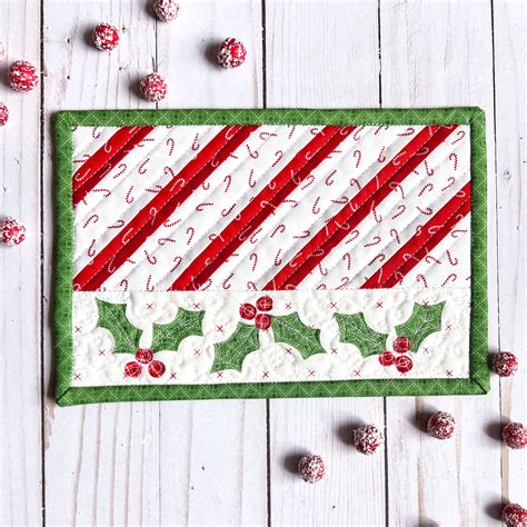 Christmas Mug Rug Pattern Pdf Etsy