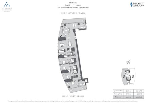 Floor Plans Six Senses Residences Dubai Marina Dubai Marina By Select