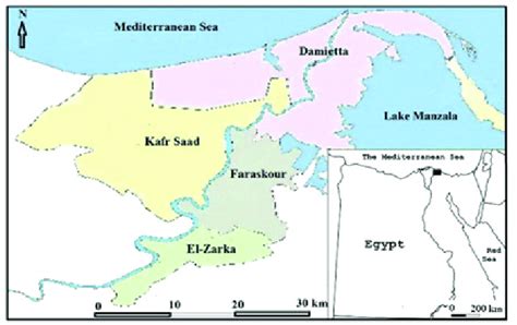 Location map of Damietta. Governorate, Egypt. | Download Scientific Diagram