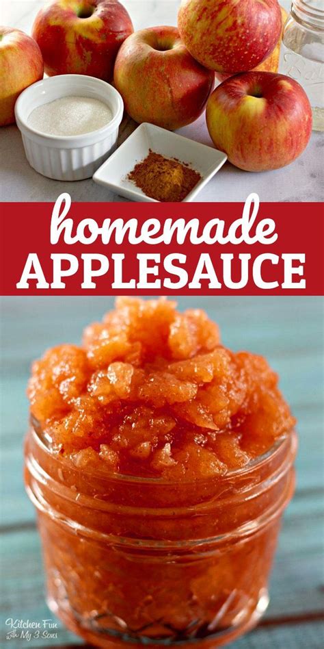 Easy Homemade Applesauce Recipe With Just 4 Ingredients Applesauce Recipes Recipe Apples