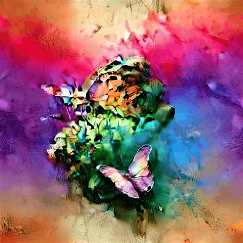 Rainbow Butterfly Background · Creative Fabrica