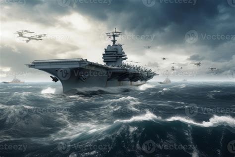 Military aircraft storm. Generate Ai 22393304 Stock Photo at Vecteezy