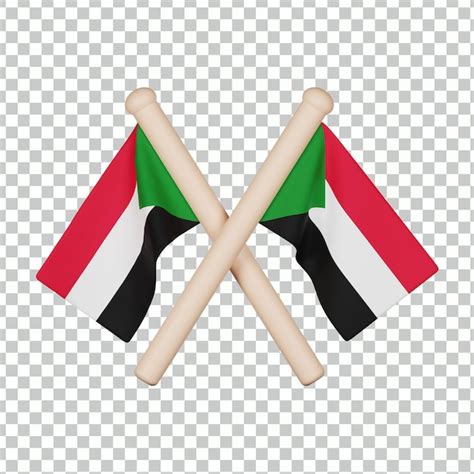 Premium PSD Sudan Flag 3d Icon