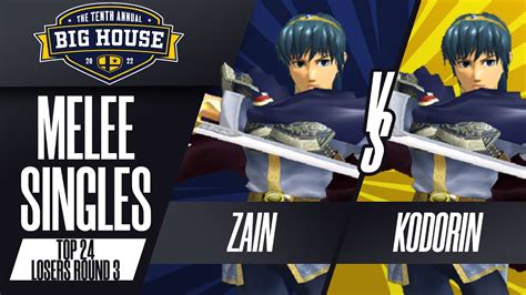 Zain Vs KoDoRiN Melee Singles Top 24 Losers Round 3 The Big House