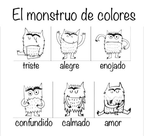 El monstruo de colores | Monstruo de las emociones, Emociones ...