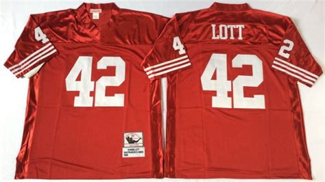 Buy Vintage NFL San Francisco 49ers #42 Red LOTT Retro Jersey 99215 ...