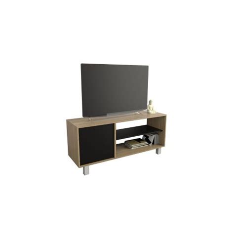 Rack Mesa Para Led Tv 4102 Minimalista Nordico Moderna Olmo Con Negro