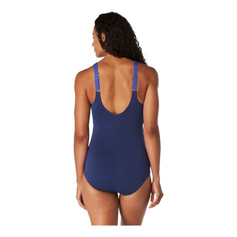 Speedo Womens New Banded Colorblock One Piece Swimsuit Sportchek