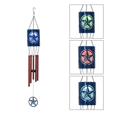 Mainstays 353 H Solar Texas Star Wind Chime