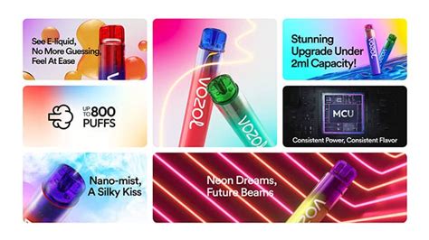 Vozol Launched Neon 800 The Revolutionary Ceramic Coil Disposable Vape