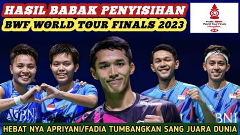 Hasil Semua Sektor Penyisihan Grup Badminton BWF World Tour Finals 2023