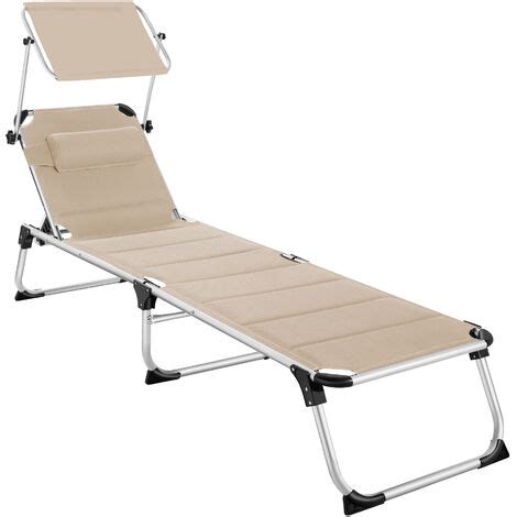 Bain de soleil Transat Chaise longue Rembourrage épais Pliable