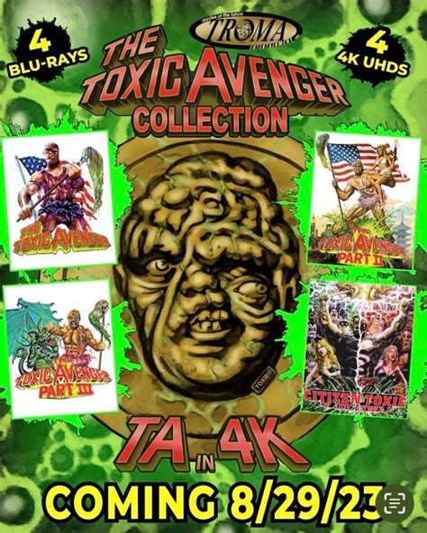 Troma Releasing The Toxic Avenger Collection In 4k Uhd This Summer