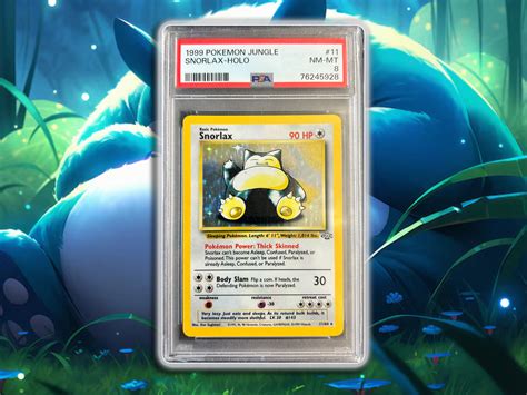 Holo Snorlax Pok Mon Jungle Psa Near Mint Planet Of