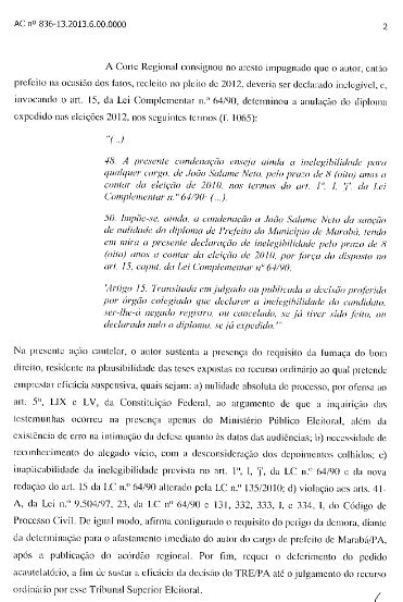 Procuradoria Geral Eleitoral Dá Parecer Favorável A João Salame