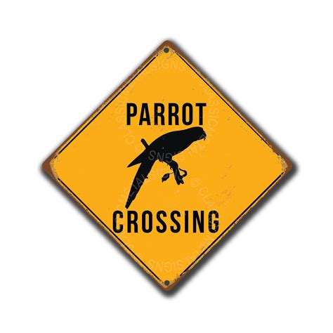 Parrot Sign Classic Metal Signs