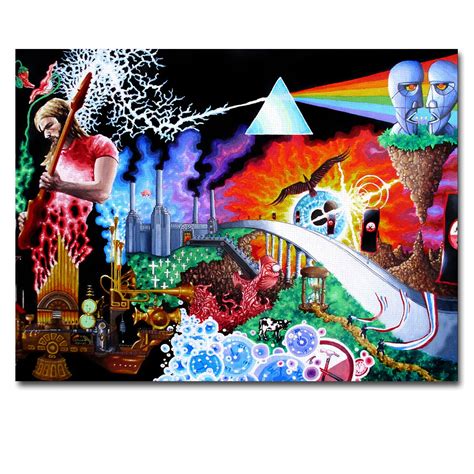 Art Canvas Print Panel Pink Floyd Wall Art Framed home decor