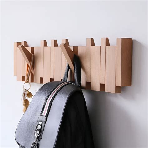 Natural Wood Wall-Mounted Hanger – Whispering Wood Decor