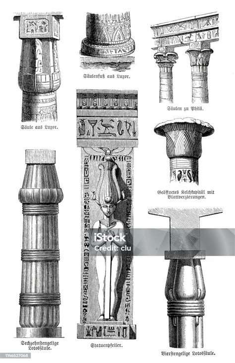 Ilustrații De Stoc Cu Coloane De Temple Egiptene 7 Exemple Descarca Imaginea Acum Coloană