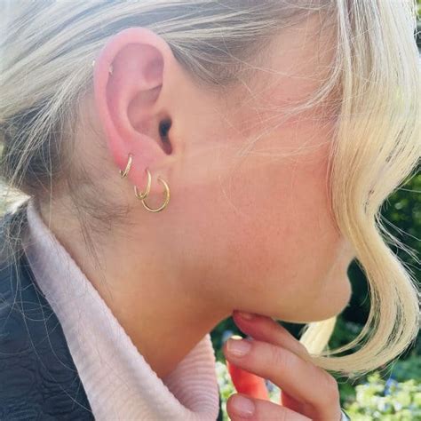 Mm Gold Plated Hoop Earring Silverado Jewellery