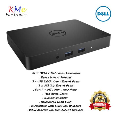 Dell K17a001 Dell Wd15 Docking Station K17 K17a Thunderbolt Usb C 4k Dock With 130w180w Ac