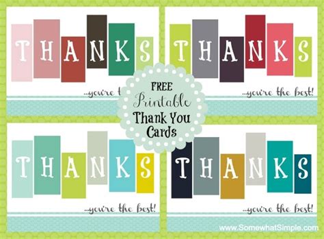 Free Printable Thank You Cards