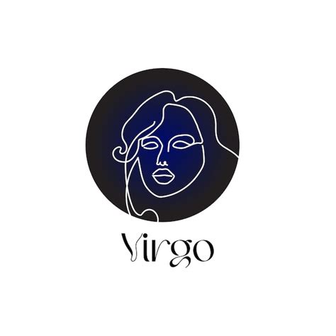 Premium Vector Astrological Zodiac Sign Virgo In Line Art Style On