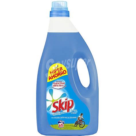 Skip Detergente Maquina Liquido Active Clean Botella Dosis Botella