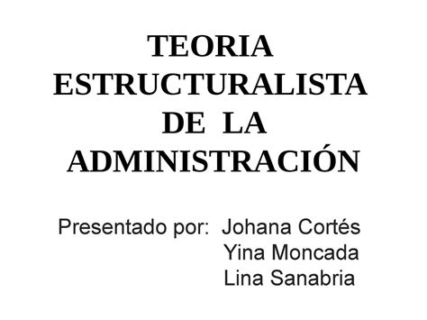 Calaméo TEORIA ESTRUCTURALISTA DE LA ADMINISTRACION