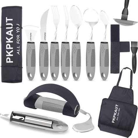 Amazon Pkpkaut Adaptive Utensils Weighted Utensils For Hand