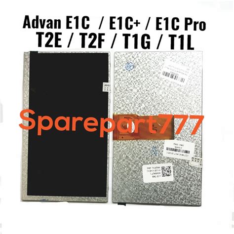 Jual Lcd Only Tablet Tab Advan E1C E1C Plus E1C Pro T2E T2F