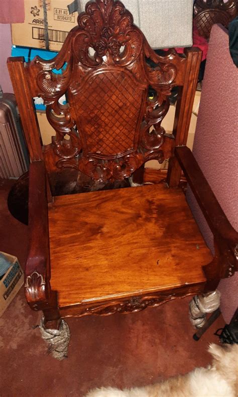 Narra Wood Sala Set 2nd Hand Inclusive Of Long Chair 2 Single Chairs