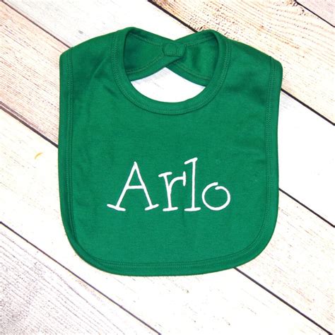 Embroidered Bib With Name Personalized Baby Bib Personalized Etsy