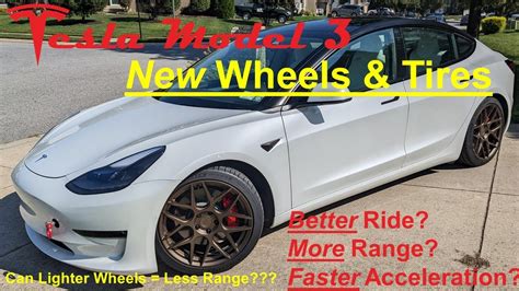 New Wheels And Tires On The Tesla Model 3 Performance YouTube