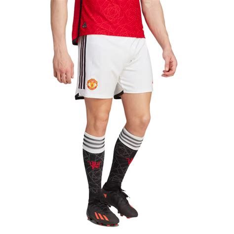 Shorts adidas Manchester United FC 2023 2024 Home Kit White Fútbol