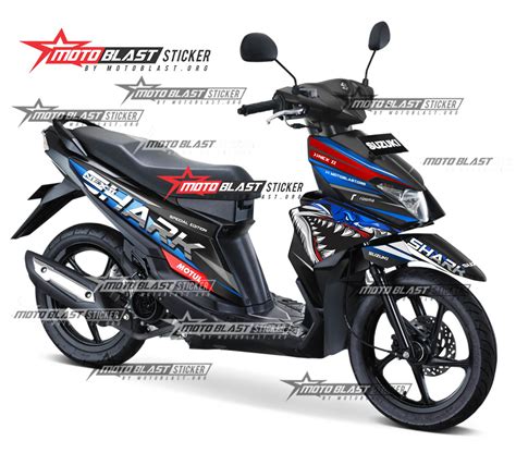 Modifikasi Striping Suzuki Nex Ii Livery Shark Motoblast