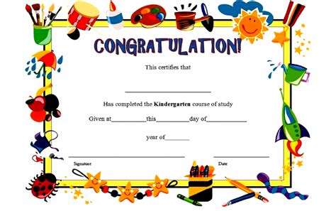 Free Printable Award Certificates For Kindergarten Printable Templates