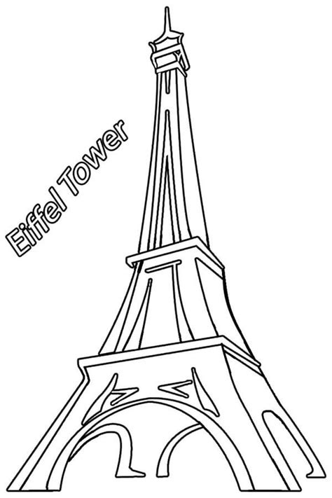 Monumentos De Francia Para Colorear Dibujo De Torre Para Colorear