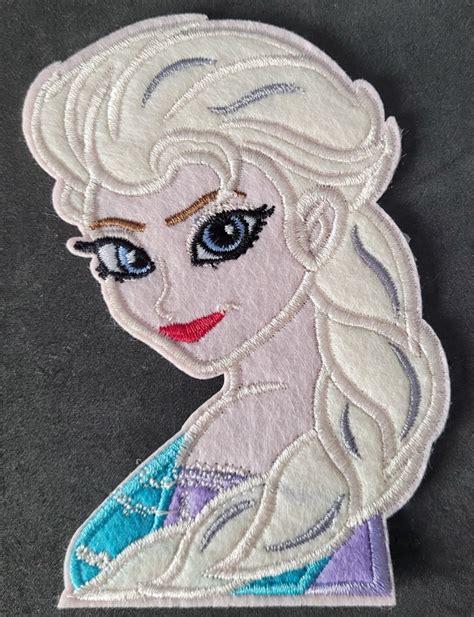 Disney Frozen Elsa Shaped Felt Embroidered Patch