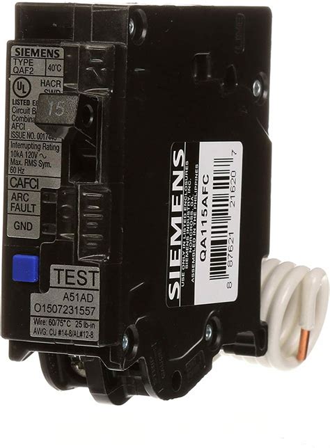 Siemens Qa115afc 15 Amp Single Pole 120 Volt Plug On Combination Afci Breaker