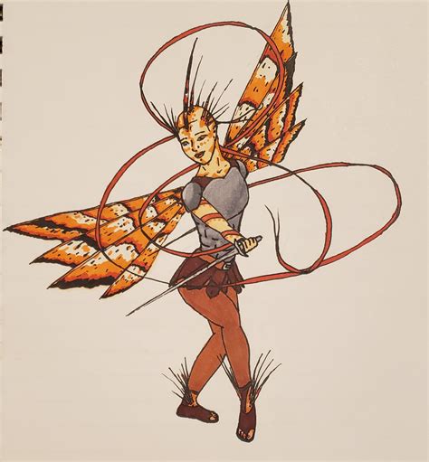 [oc] [art] My Take On A Ribbon Dancing Simic Hybrid Fighter R Dnd