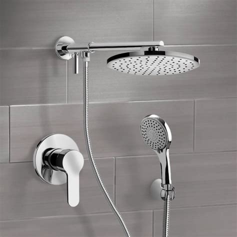 Remer SFH14 By Nameek's Orsino Chrome Shower System With Rain Shower Head and Hand Shower ...