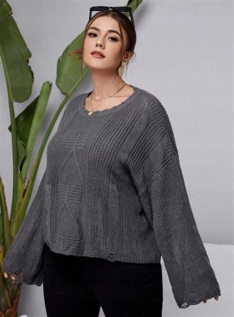 Shein Sweter Damski Lu Ny Klasyczny Xxl Eda Ceny I Opinie Ceneo Pl