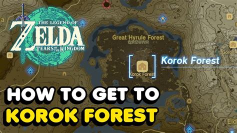 How To Get To Korok Forest In Zelda Tears Of The Kingdom YouTube