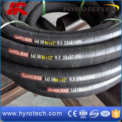 Oil Resistant Fiber Braid Hydraulic Rubber Hose SAE 100r6 Hydraulic