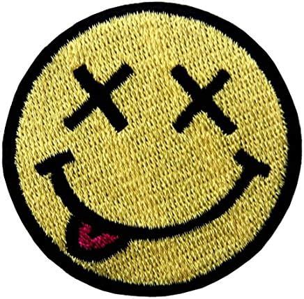 Smiley Face Emoji Embroidered Iron On Sew On Patch Badge For Clothes