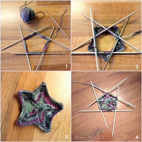 Strick Einen Stern Knit A Star Sternenkissen Stricken Stricken