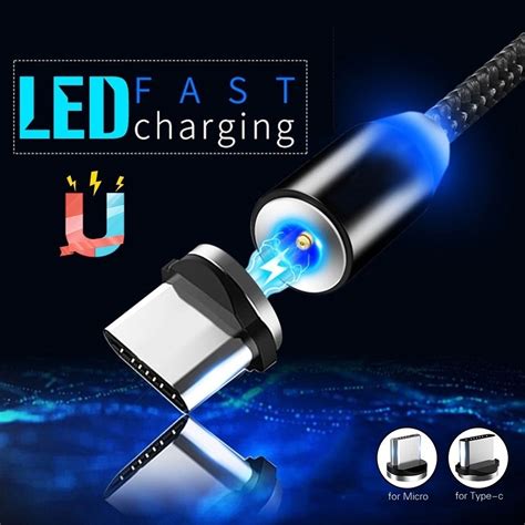 Type C Led Light Cable Line Micro Usb Data Cable Power Cable