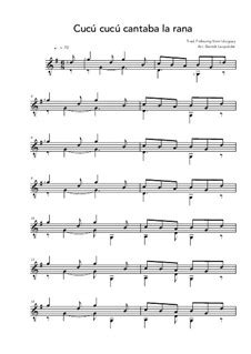 Cucú cucú cantaba la rana by folklore - sheet music on MusicaNeo