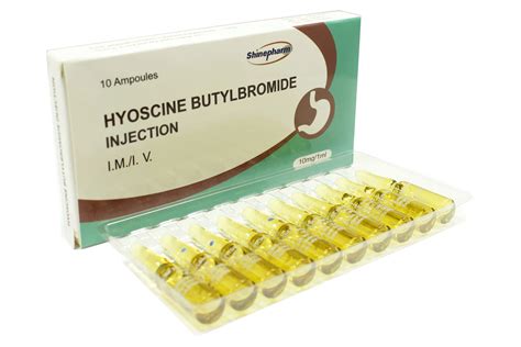 Hyoscine Butylbromide Injection 10mg 1ml GMP Medicine China Hyoscine